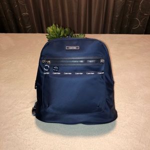 Calvin Klein navy blue backpack purse